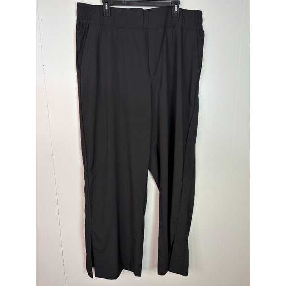 Old Navy Active Pants XXL Tall Black Wide Leg StretchTech Elastic Waist Athletic - Picture 1 of 8
